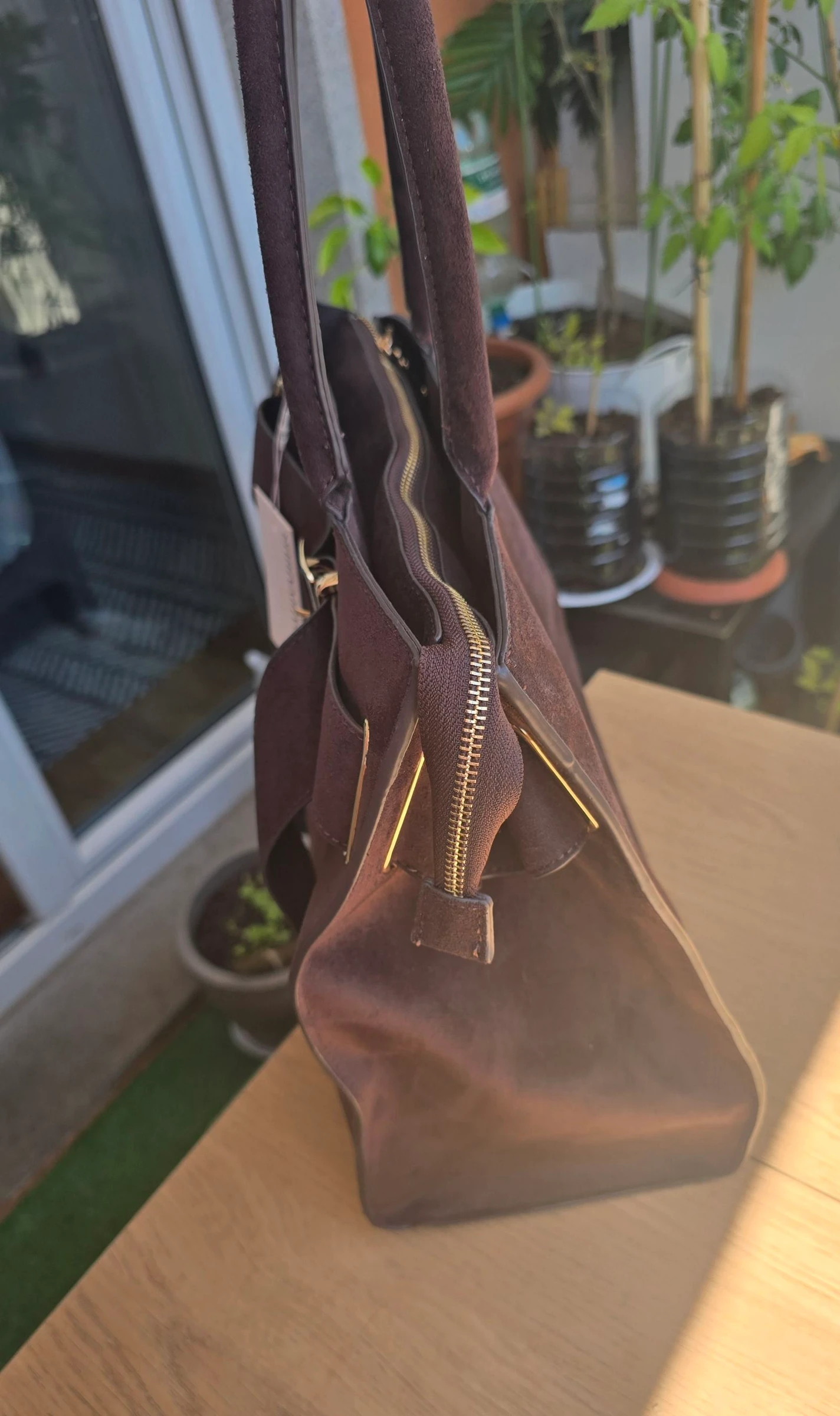 Sac Shopper Effet Daim avec Boucle de Ceinture Stradivarius Neuf Avec Étiquette – photo 5